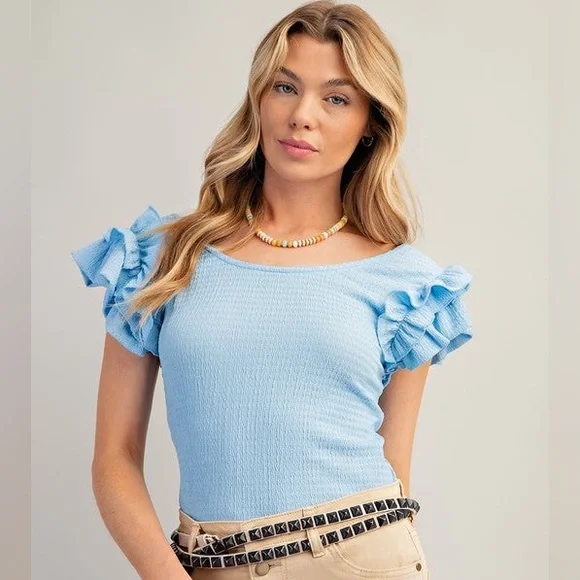 Easel Ruffle top - Picture 2 of 3